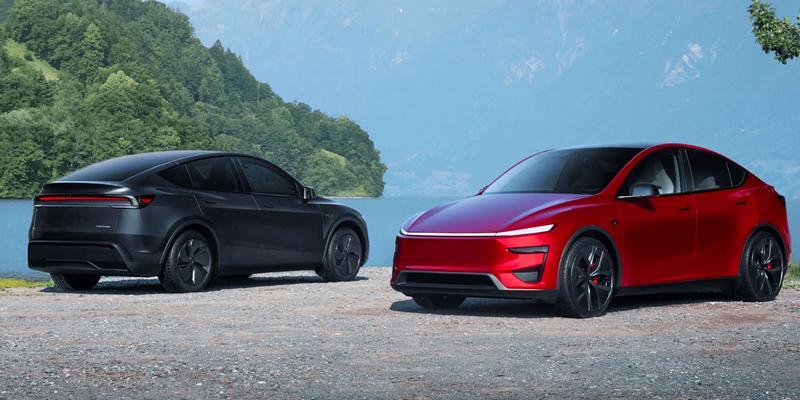 Tesla Model Y 2026: Vorder- und Rückansicht