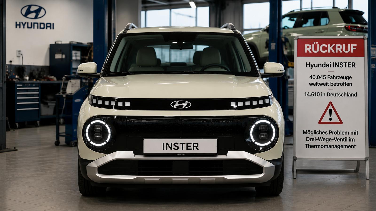 Hyundai INSTER in der Servicewerkstatt