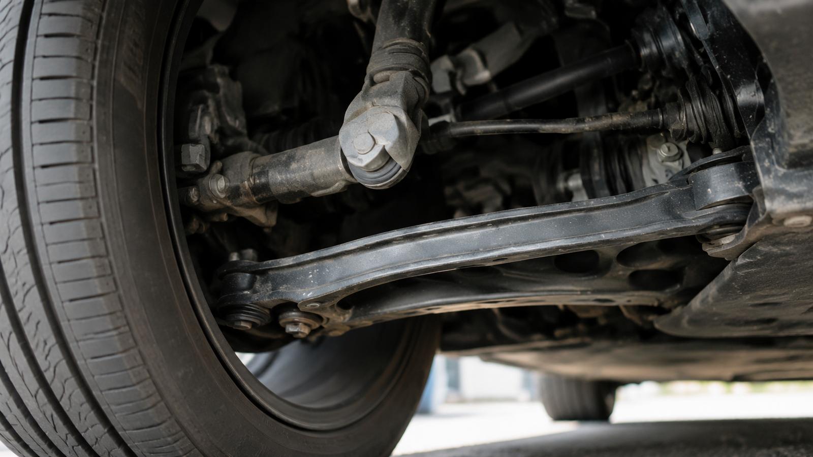 Nahaufnahme der Autoaufhängung