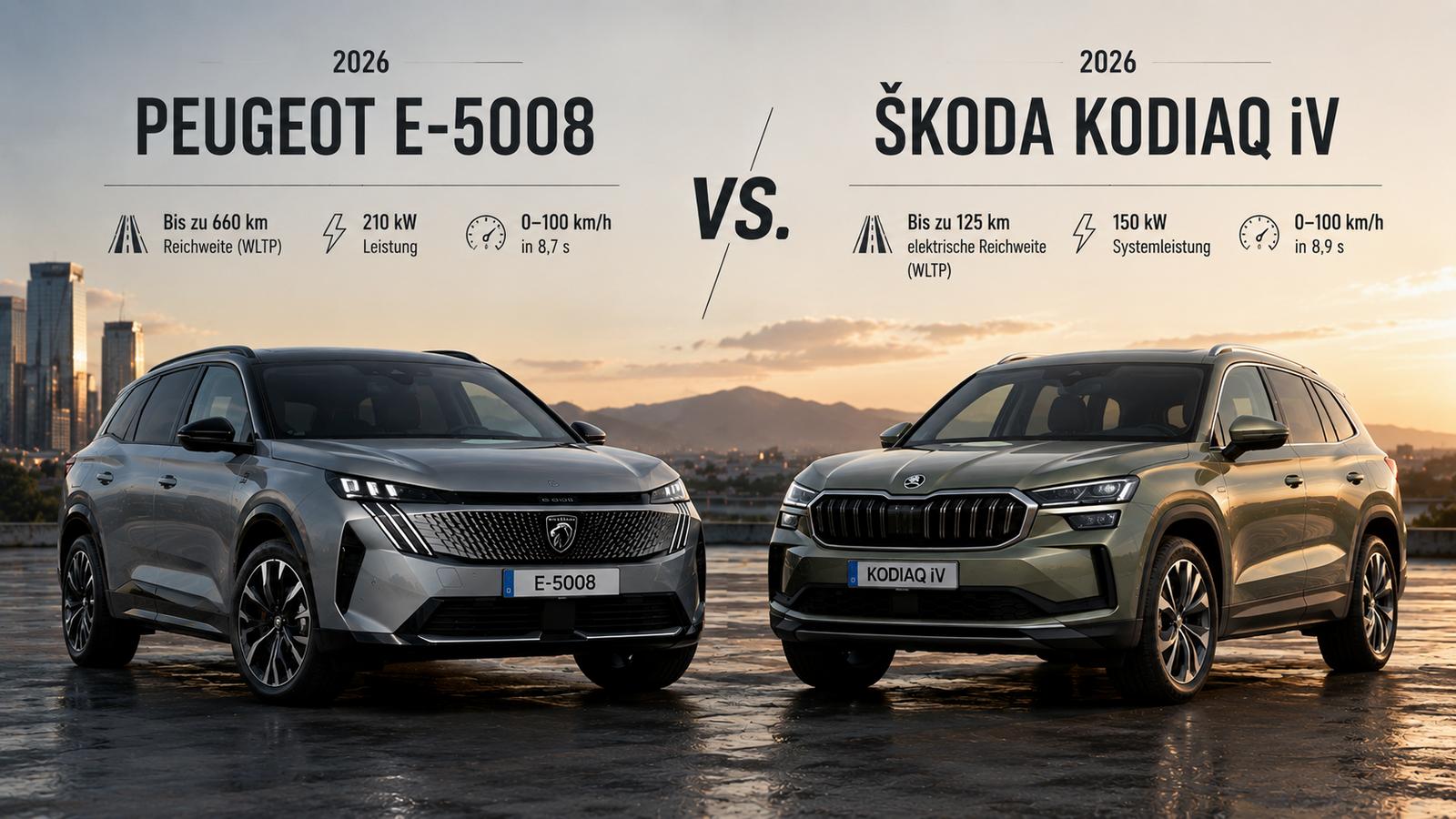 Peugeot E-5008 gegen Skoda Kodiaq iV