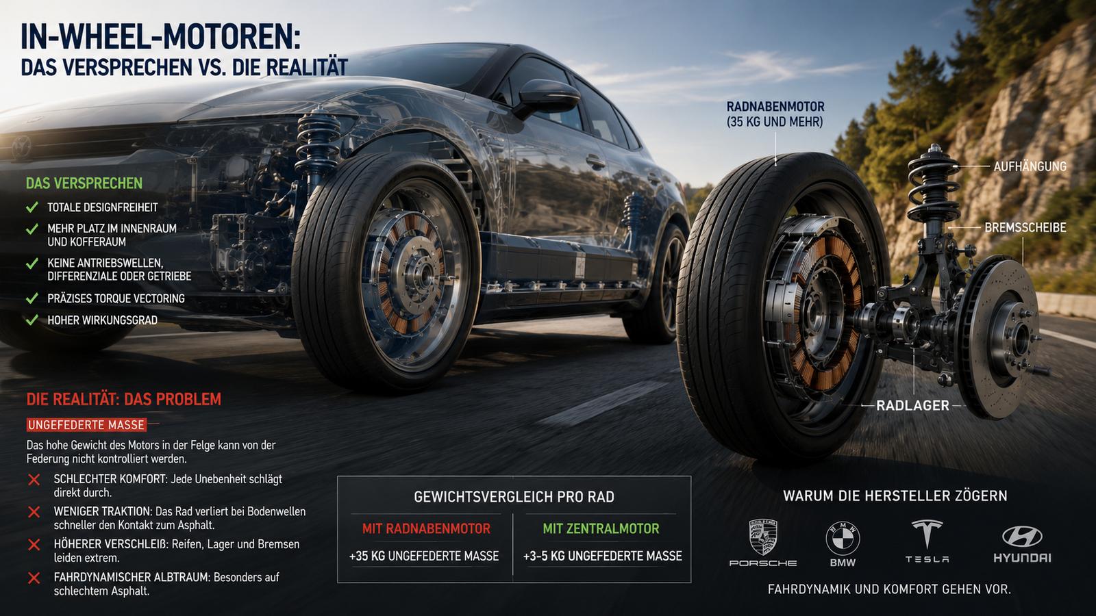Technische Infografiken: Radnabenmotoren