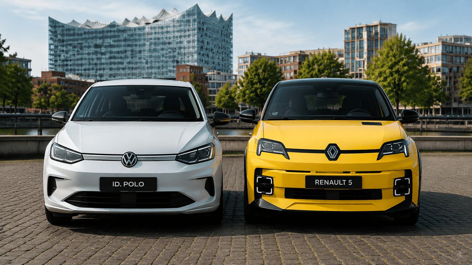 VW ID. Polo vs. Renault 5: Vorderansicht