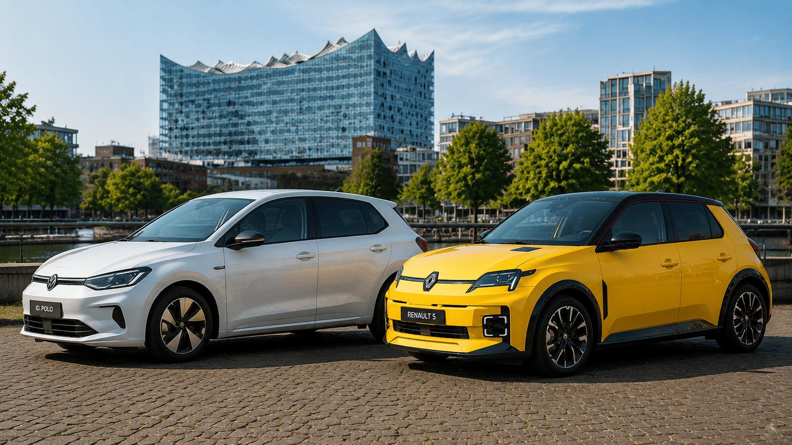 VW ID. Polo vs. Renault 5: Ansicht von links