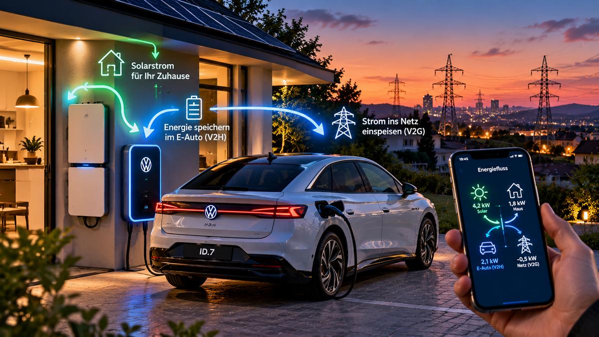 Bidirektionale Energie: Zuhause, Auto und Netzwerk