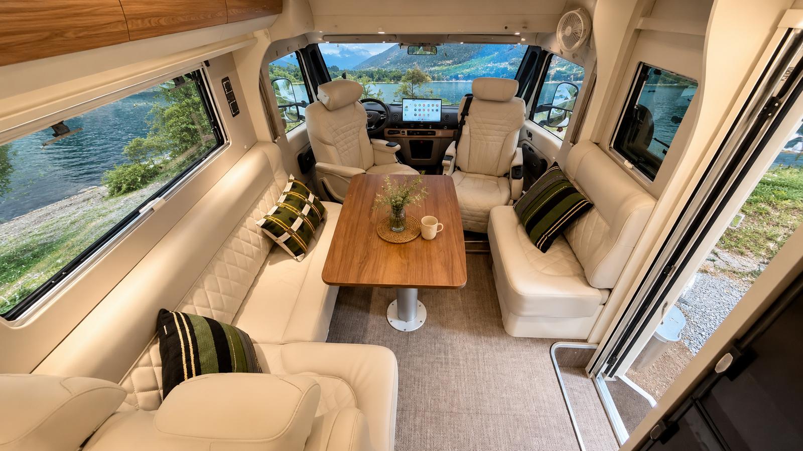 Gemütliches Wohnmobil mit Seeblick