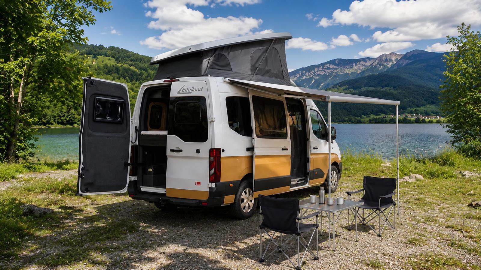 Nissan Interstar-e Relax Camper am Bergsee
