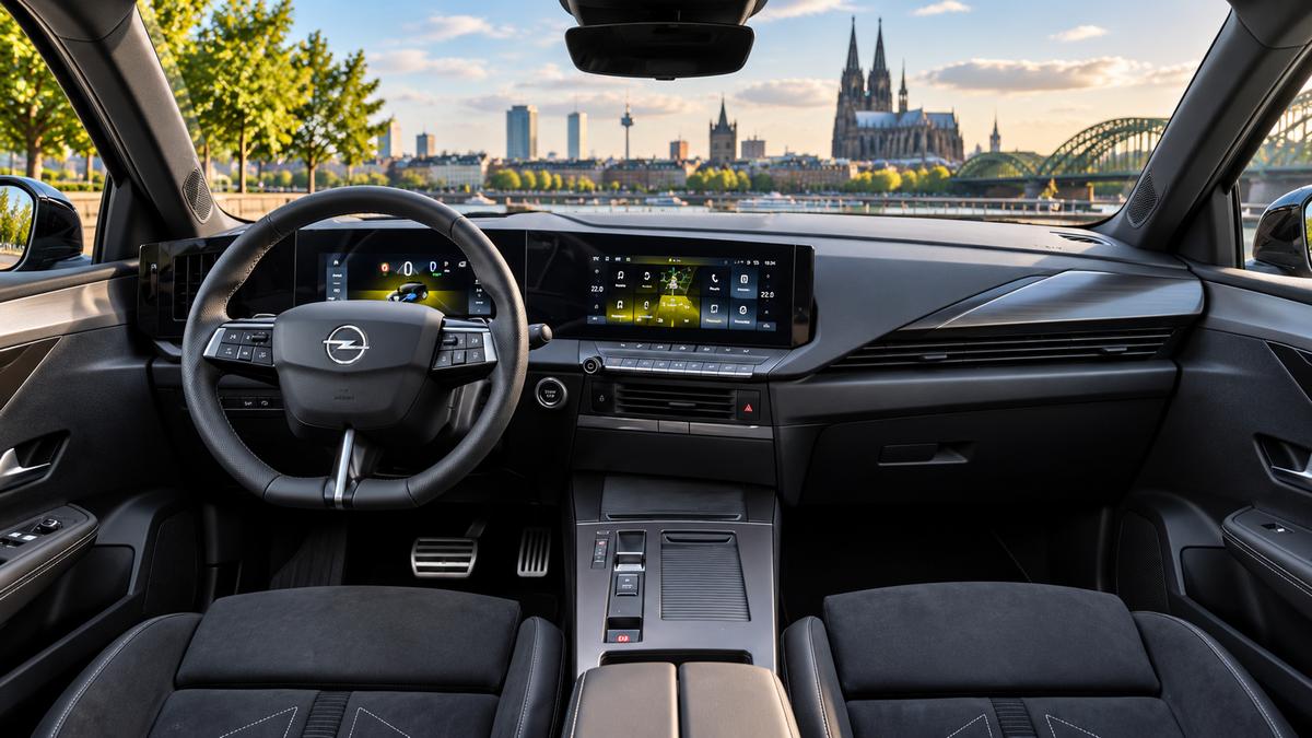 Moderner Autosalon am Rhein
