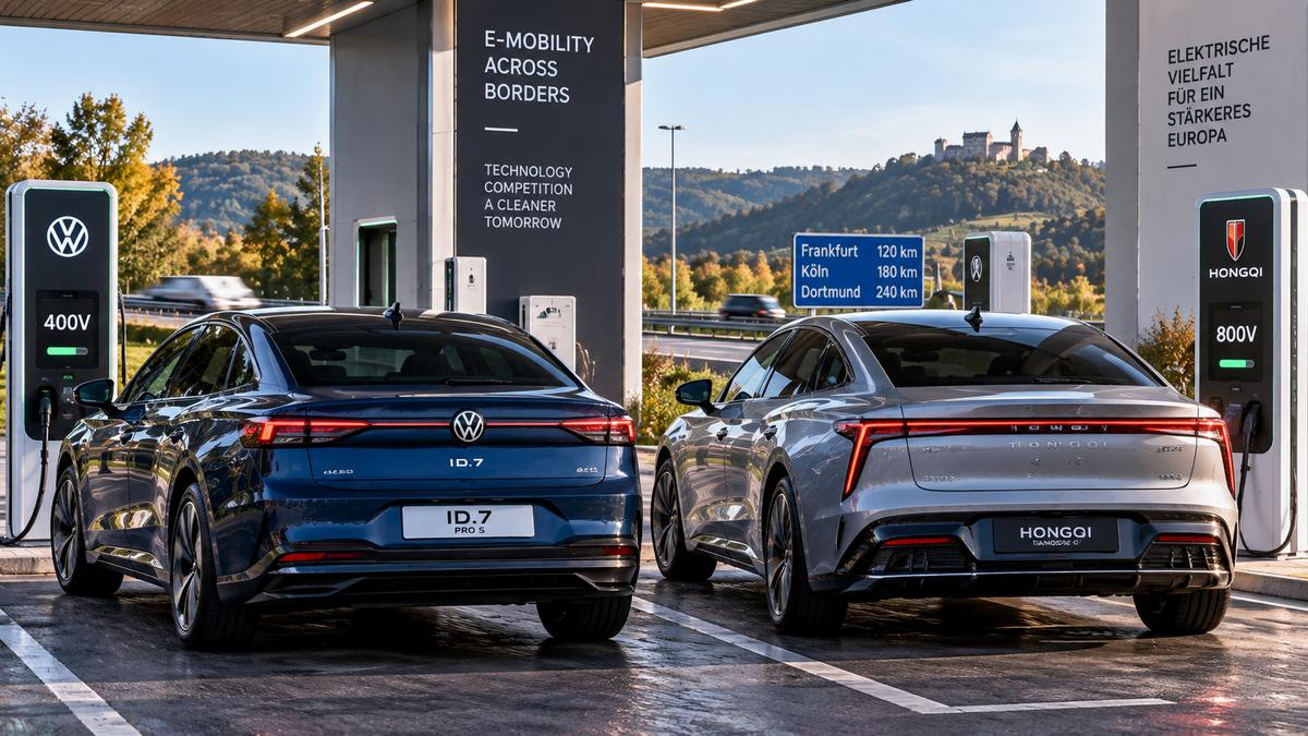 Elektroautos an einer Ladestation