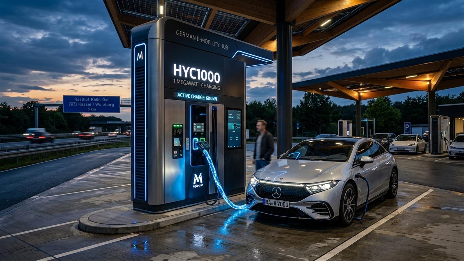 Mercedes lädt mit über 600 kW – neue Ladesäule schafft 1 Megawatt